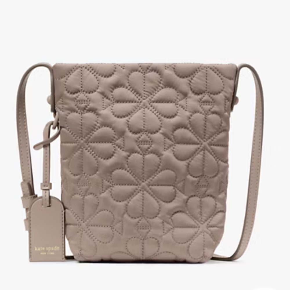 Kate Spade Beige Quilted Crossbody Bag